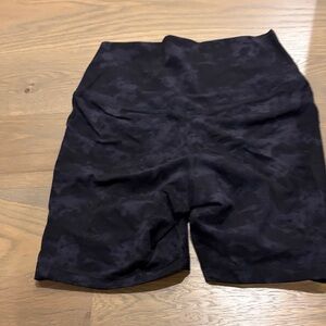 Black Patterned Women's Shorts